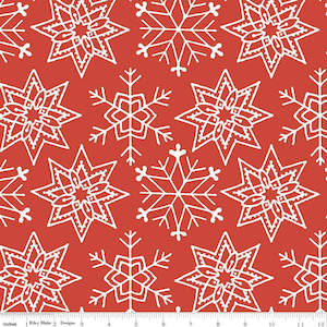 Internet only: All About Christmas~ Snowflakes~ Red