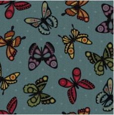 Internet only: Bonnies Butterflies~flannel~blue