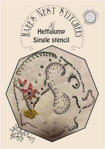 Internet only: Hare's Nest Stitchery ~"Heffalump" Single Stencil