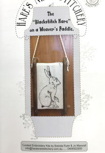 Internet only: Hare's Nest Stitchery ~Blackstitch Hare~Kit & Pattern