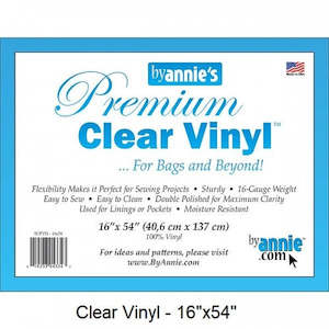 Internet only: ByAnnie Clear Vinyl-Roll 16 x 54inches (40.6 x 137 cm)