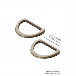 D-Ring Flat 1 in ~2/pk  - byannie