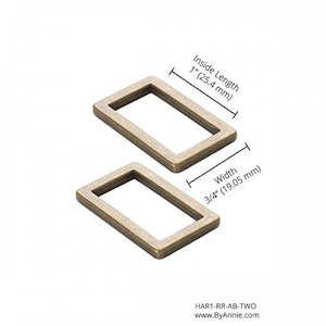 Rectangle Ring Flat (1") 2pk - byannie