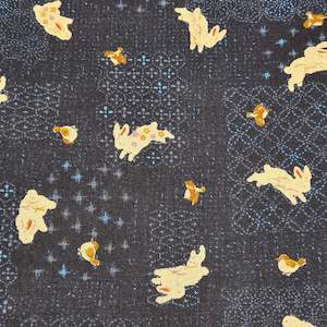 Daikan~Rabbits & Birds~ Japanese fabric