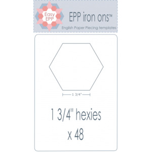 Hugs'n Kisses~ EPP Iron-Ons ~1 3/4 inch Hexie x 48 pack