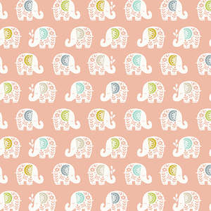 Baby Safari~ elephants~pink