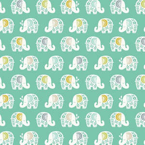 Internet only: Baby Safari~ elephants~teal