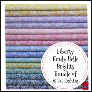 Liberty Fabrics - Emily Belle~ Brights - Fat Eighth Bundle of 15