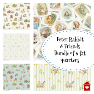 Peter Rabbit & Friends~ Bundle of 5 fat quarters