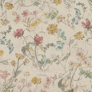 Hokkoh Linen mix~ Meadow flowers~ natural