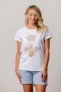 Queen Bee Tee White