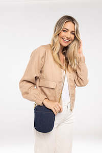 Womenswear: Zip line Bomber Taupe