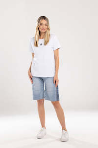 Womenswear: Double denim short