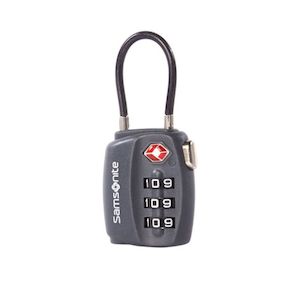 Samsonite TSA 3-Dial Combination Cable Lock - Secure Travel