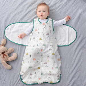 Baby Sleeping Bag Adjustable 100% Cotton Wearable Blanket Sleeping Sack