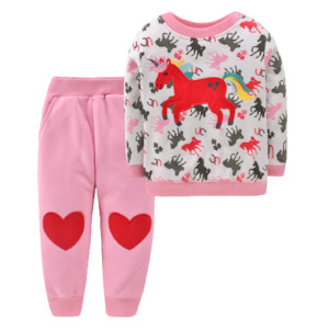 Girls Two piece set: Cartoons Cute Long Sleeve Baby Sweatshirts