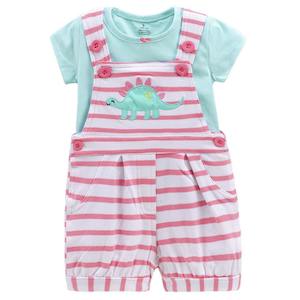 Two piece kids girls clothing Outfits 100% Cotton