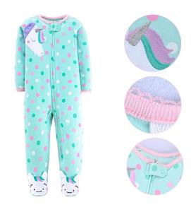 Cute  Pyjamas Baby Rompers Zipper 100% Cotton