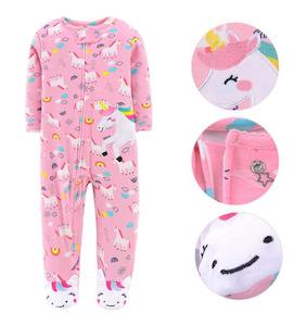 Cute Pyjamas  Baby Rompers Zipper 100% Cotton