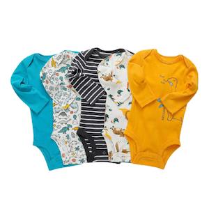 Baby Boy Bodysuit  5 Piece set 100% Cotton