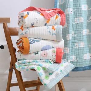 Baby Muslin  6 Layers Blankets 100% Organic Cotton