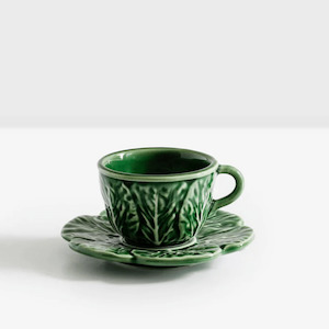 Cabbageware Espresso Cup and Saucer/Green