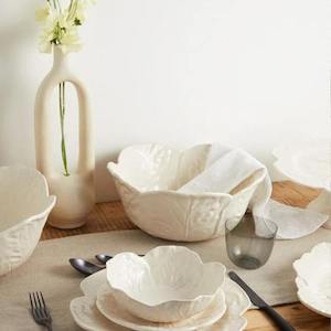 Cabbageware Bowl/12cm, 15cm, 17.5cm or 22cm diameter/Cream