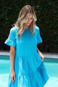 Molly Dress Santorini Blues - PREORDER DELIVERY DUE MID JANUARY