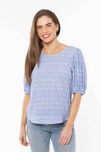 Tees: Carefree Top Cornflower