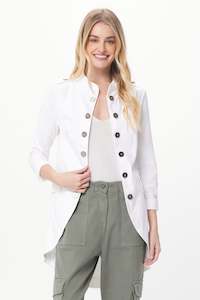 Coats Jackets: Bernie Military Jacket White