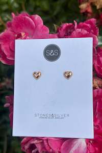 Rose Gold Heart Earrings