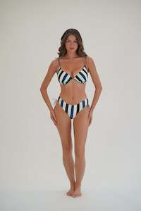 Swimwear: Slim Tie U/W Top Stripe