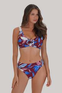 Swimwear: Mid Rise Pant Maroon