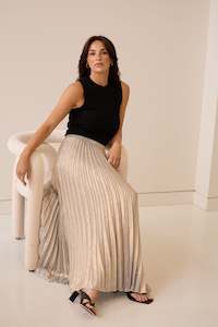 Alias Pleated Skirt Champagne