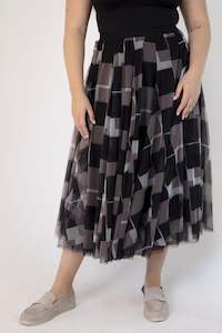 Skirts: Tulle Skirt Black Natural Patch