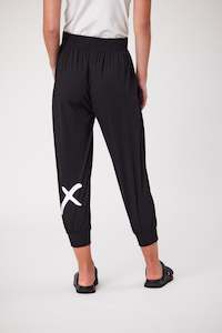 Pants 1: Signature Print Fresco Pant Black White Cross