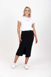 Phoebe Denim Skirt Black