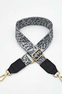 Silver Leopard Bag Strap