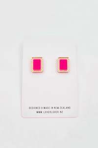 Chrissy Stud Hot Pink