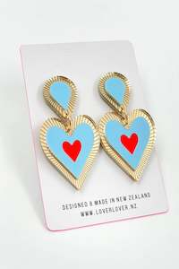 Jewellery 1: Freina Single Drop Powder Blue/Neon