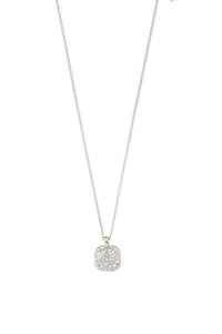 Cindy Recycled Crystal Pendant Necklace Silver Plated