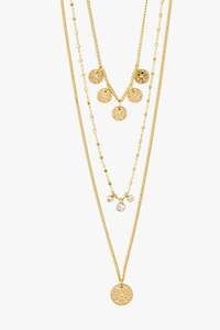 Carol Necklace Gold Plated Crystal