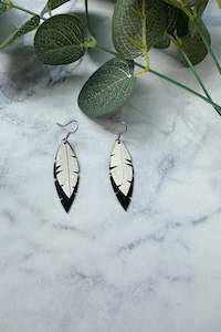 Small White Feather Earrings