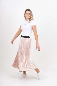 Sunray Pleated Skirt Rose Gold