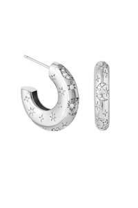 Lindi Kingi: You Are The Moon And Stars Chubby Hoops Silver