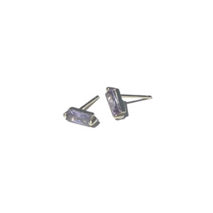 Baguette Studs Lavender Stone