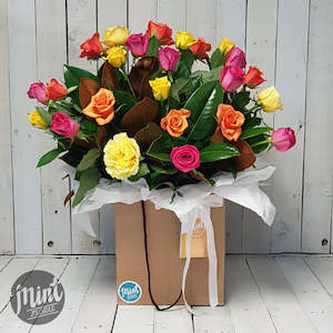 Rainbow Rose Bouquet - Two Dozen - 24 Stems