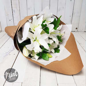 Florist: White Fragrant Lily Bouquet