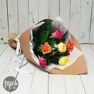 Florist: Rainbow Rose Bouquet - Half Dozen - 6 Stems