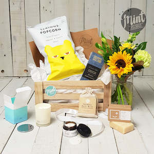 Florist: Beautiful Baby Boy Gift Crate